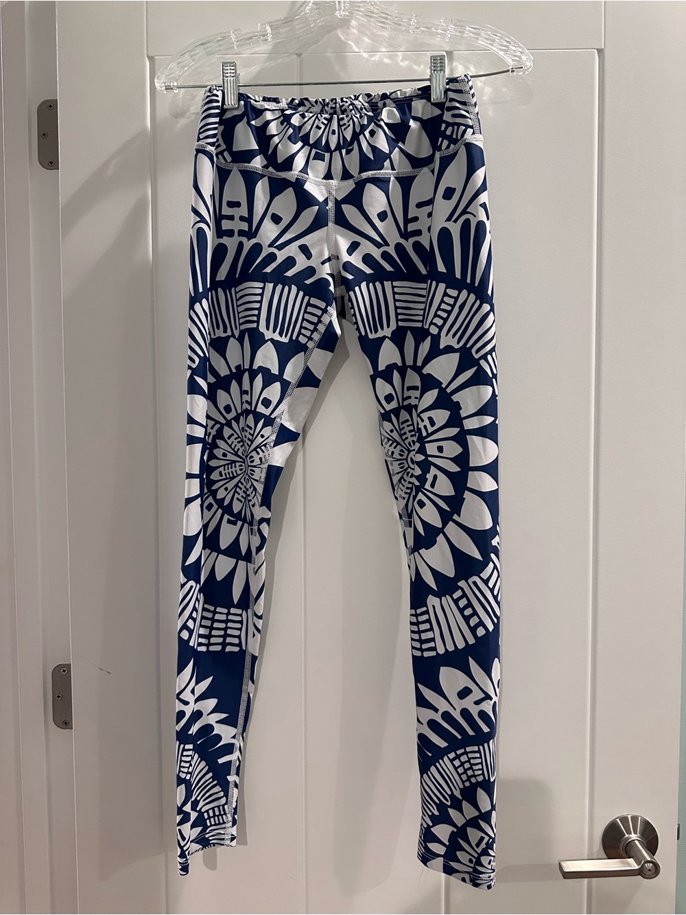 Mara Hoffman Navy & White Printed Leggings